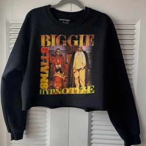 Medium Biggie Smalls black crop top
